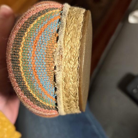 Dansko EU39/US8.5/9 Multicolor Vegan Striped Jute Espadrille Mules/Clogs… - Picture 11 of 16